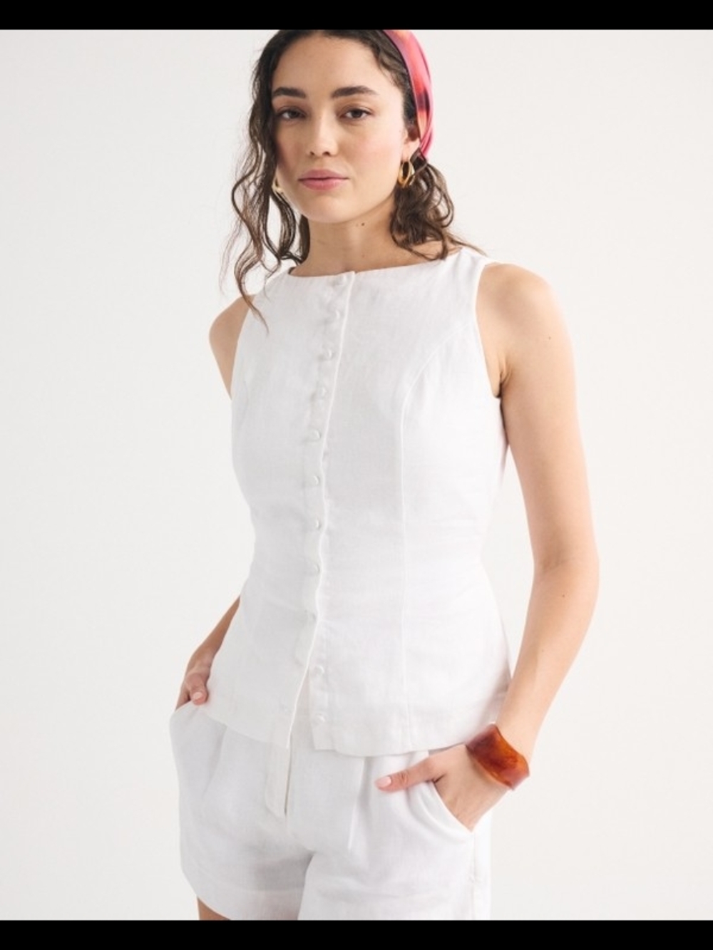 NWOT Abercrombie & Fitch 100% Linen Vest